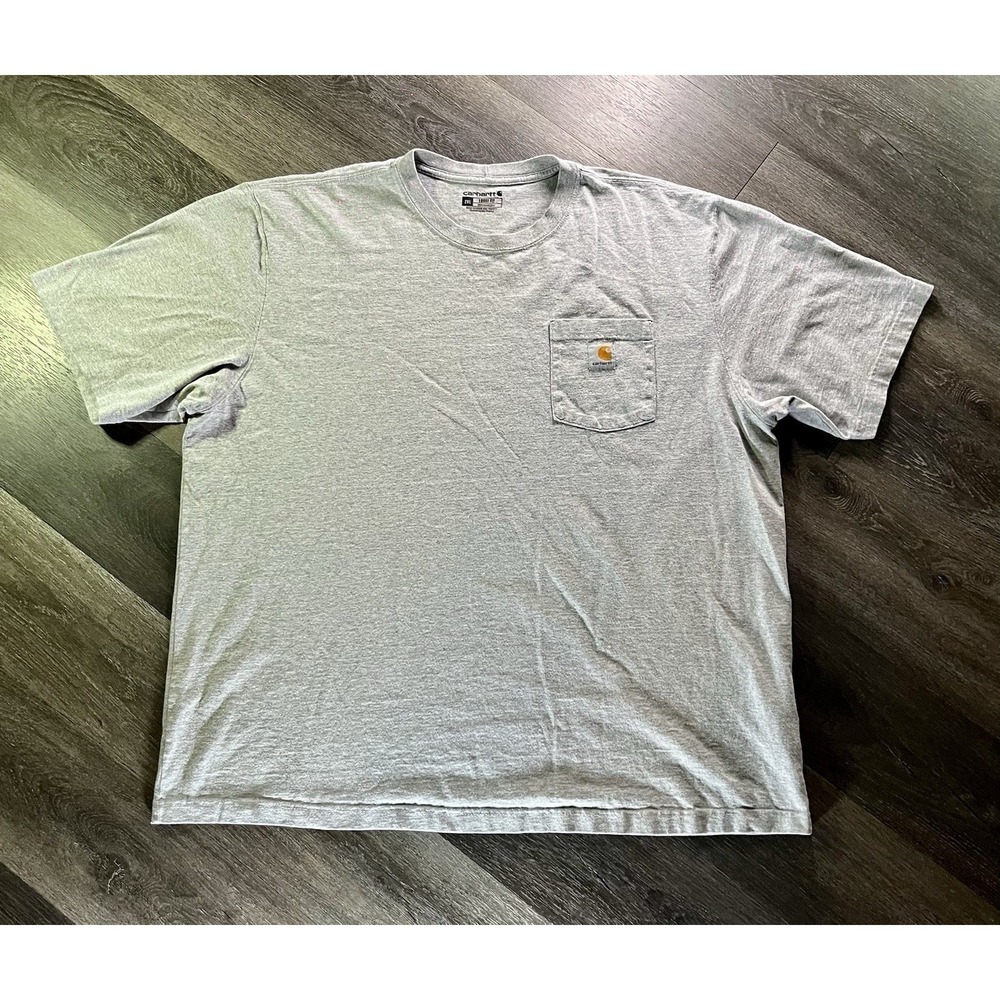 Carhartt Gray LOGO Force Chest Pocket 2XL Relax Fit T-Shirt   010-001